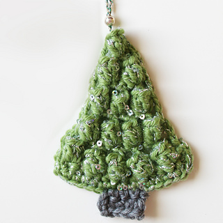 Christmas tree with glitter yarn
