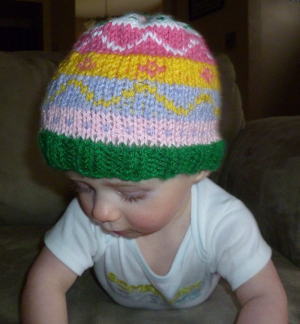 Ravelry Baby Easter Egg Hat pattern by Kate Lafferty