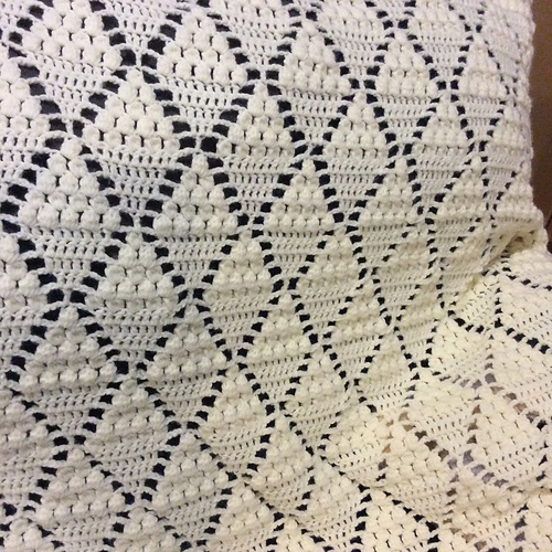 Ravelry Textured Diamond Throw pattern by Dora Ohrenstein