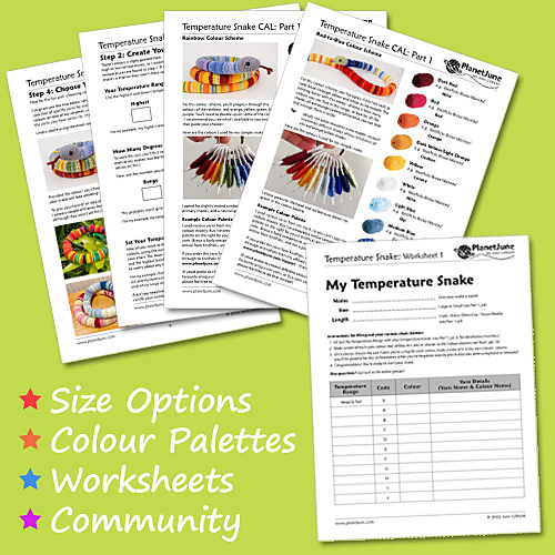 Ravelry Temperature Snake pattern by June Gilbank