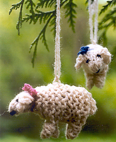 Ravelry: Folk Art Knitted Sheep Ornament pattern by Paulette Lane