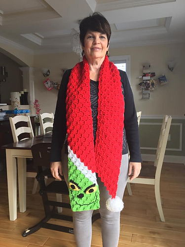 Grinch Scarf - Patti French