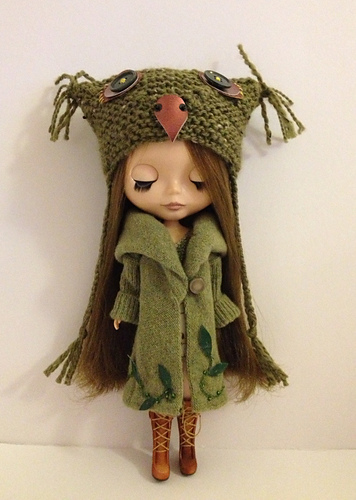 Super simple owl hat for Blythe photo 1