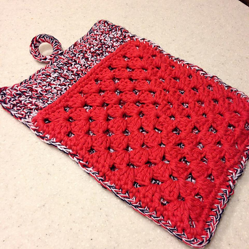 Ravelry poshlynne's Granny Square Potholder Pocket