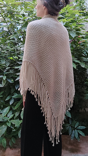Sunwoven mesh shawl