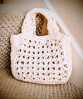 Mini Crochet Cotton Tote