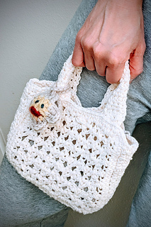 Mini Criss-Cross Crochet Cotton Tote