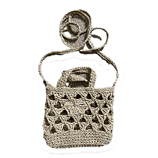 mini Raffia Crossbody tote bag