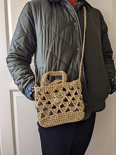 mini Raffia Crossbody tote bag