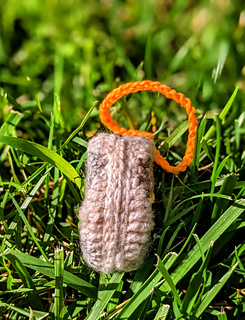 Crochet Flower Granny Circle Lip Balm Tin Holder + Bag Charm
