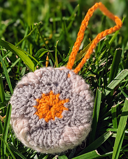 Crochet Granny Circle Lip Balm Tin Holder + Bag Charm