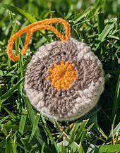Crochet Clover Lip Balm Tin Holder + Bag Charm