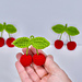 Cherry with Leaves Keychain pattern 