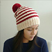 Candy Cane Beanie with Pom Pom pattern 