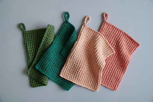 Waffle Stitch Washcloth + Hand Towel In Santolina photo 7