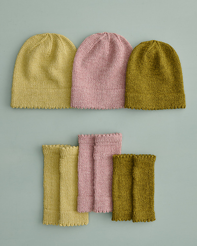 Picot Hat + Hand Warmers photo 2