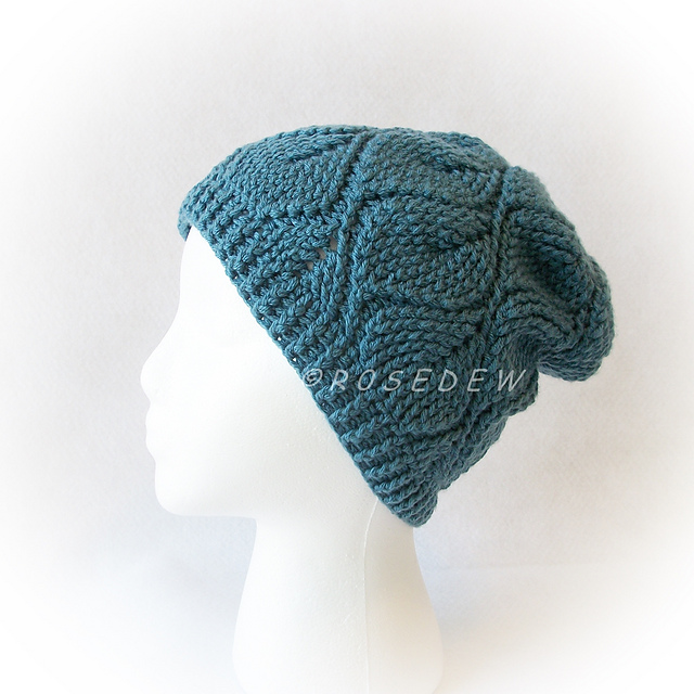 leaf ribbing hat