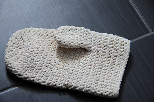 Bath Collection - Almond Double Crochet Bath Mitt photo 4