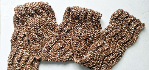 Textured Ripple Tweed Scarf