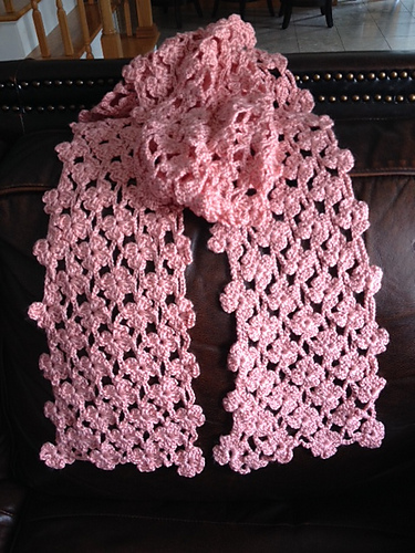 Ravelry: Crochet Flower Lattice Scarf pattern by Debi Dearest