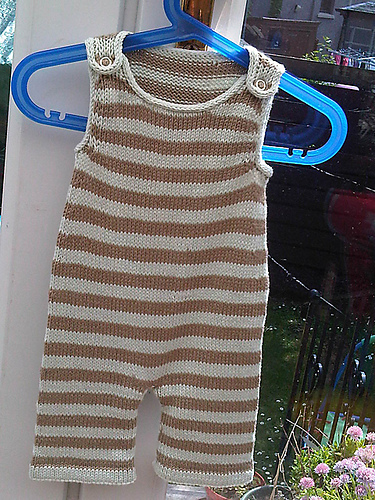 Stripey Baby Dungarees photo 1