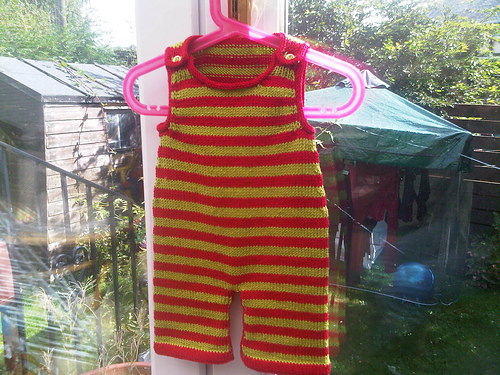 Stripey Baby Dungarees photo 3