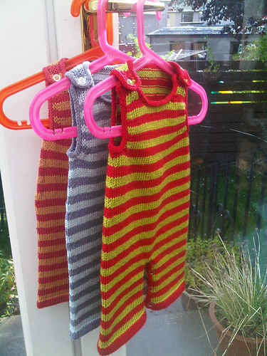 Stripey Baby Dungarees photo 2