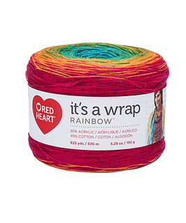 E895-9856 Red Heart Yarn Roly Poly-Rainbow