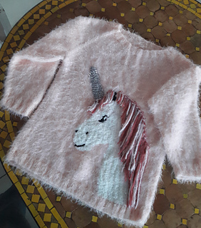 Ravelry Pull fille Licorne pattern by Phildar Design Team