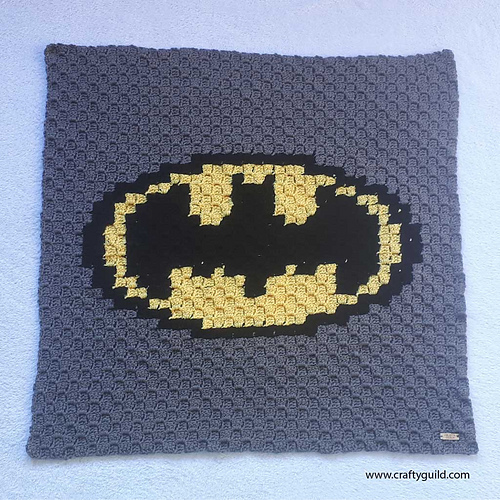 Ravelry Batman Baby Blanket pattern by Rhea Papellero