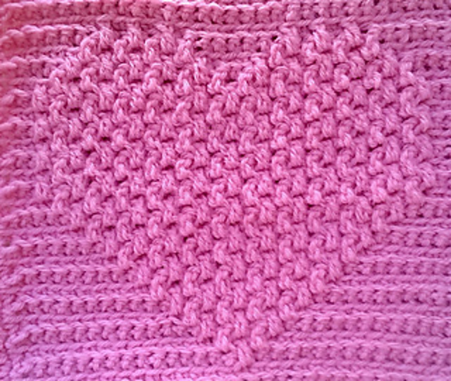Textured Heart Square