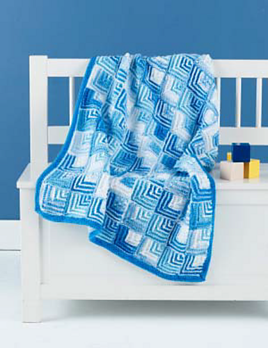 Mitered Knit Baby Blanket photo 2