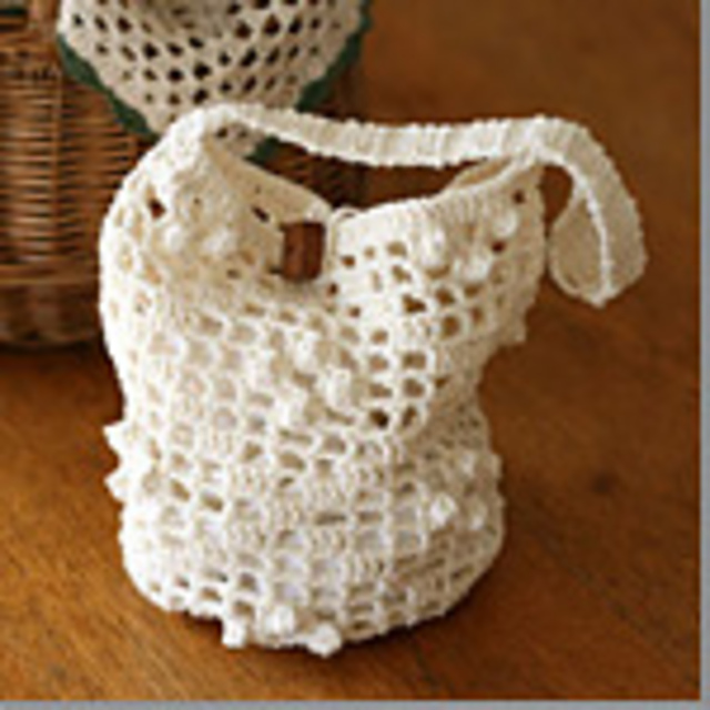 Ravelry popcorn bag pattern by Ronique (Reiko Fukushima)