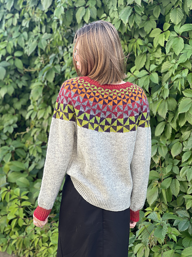 Multicolor Geometrisk Genser - Rose Marinne