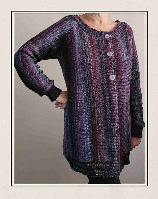 Ravelry 'No seams to sew' raglan cardigan/sweater pattern by RUTH HORROCKS