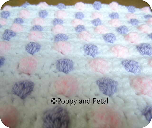 Ravelry Bobble Baby Blanket pattern by Poppy and Petal Design