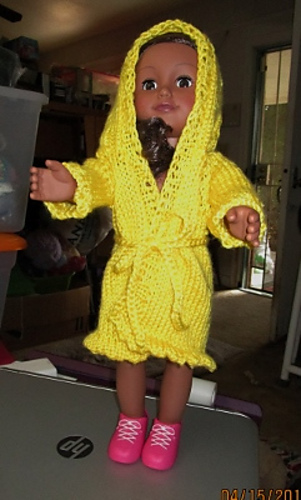 Ravelry: sandeleh's Doll Robe in Bernat Satin