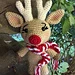 Rudolph with Candy Cane Scarf pattern 