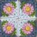 Kaleidoscope granny square pattern 
