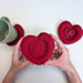 Puffy Heart Coaster pattern