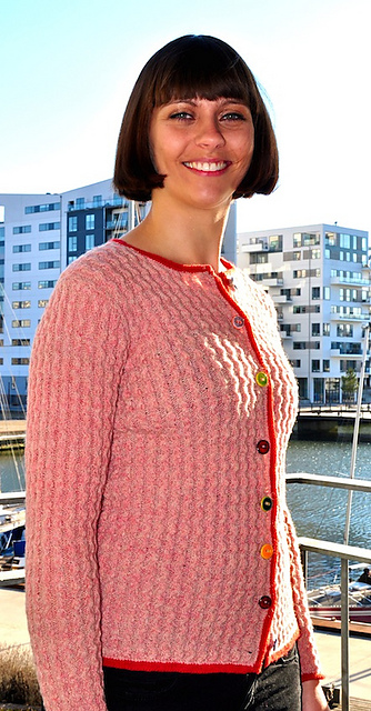 Cardigan with delicate cables