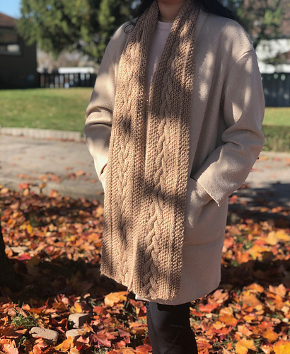 Cablestrikket skjerf - Shahana Safia