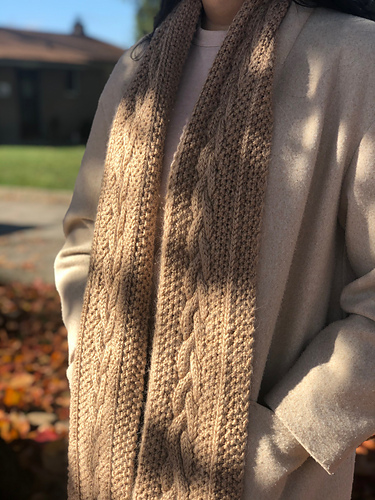 Cablestrikket skjerf - Shahana Safia