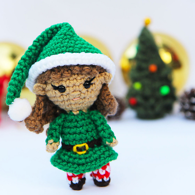 Ella the mini Christmas Elf - Kozu Palm Pals