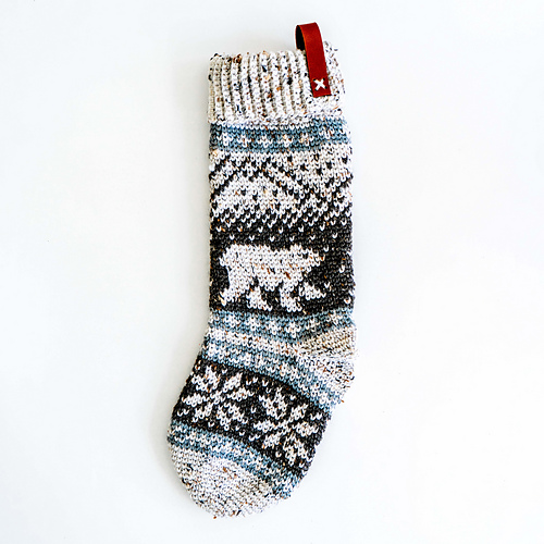 Polar Bear Stroll Crochet Stocking photo 2