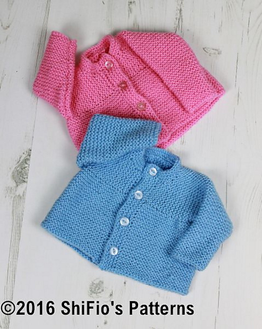 Ravelry Plain Baby Cardigan Knitting Pattern 336 pattern by ShiFio's