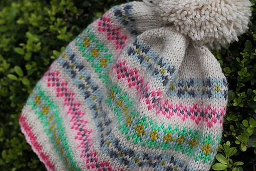 p.16 Striped Pompom Hat 編込みポンポン帽子 다른 모습 3