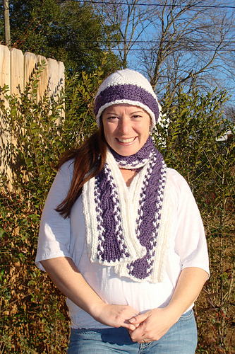Center of Attention hat and scarf set photo 5