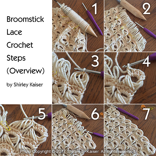 Ravelry shirleykaiser's Afghan Cream Broomstick Lace 1