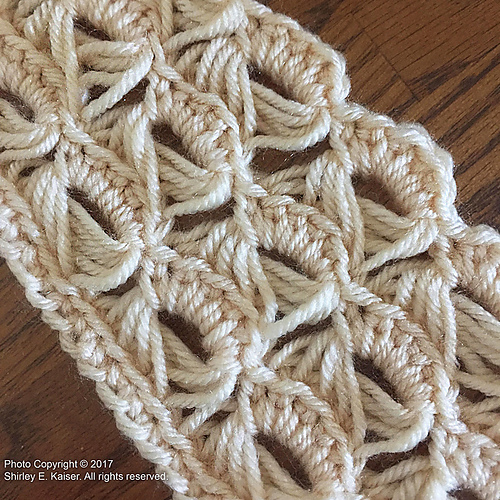 Ravelry shirleykaiser's Afghan Cream Broomstick Lace 2